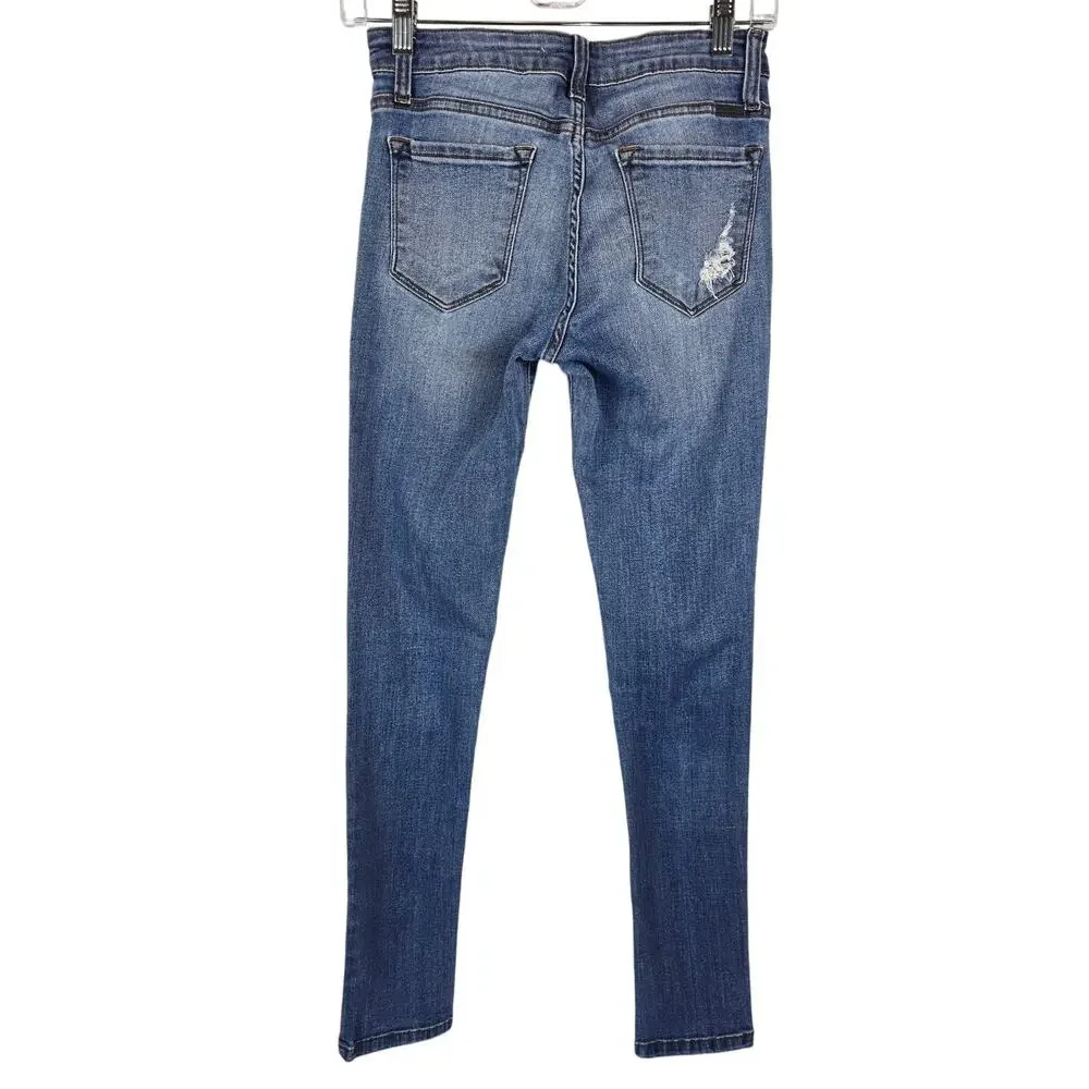 KanCan Whistering Distressed Women's Skinny Jeans 5/26 - Picture 2 of 4